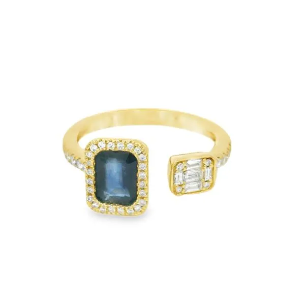 Blue Sapphire and Diamond Ring Image 4 Baxter's Fine Jewelry Warwick, RI