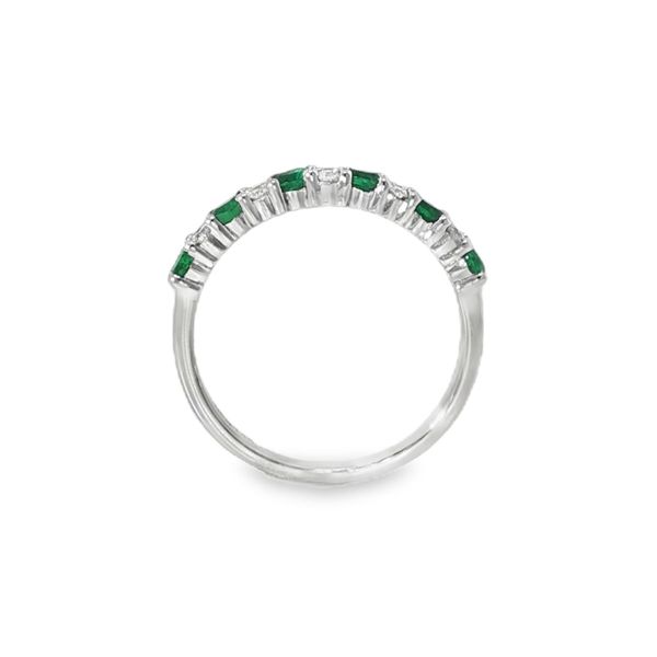 Emerald and Diamond Band Image 3 Baxter's Fine Jewelry Warwick, RI