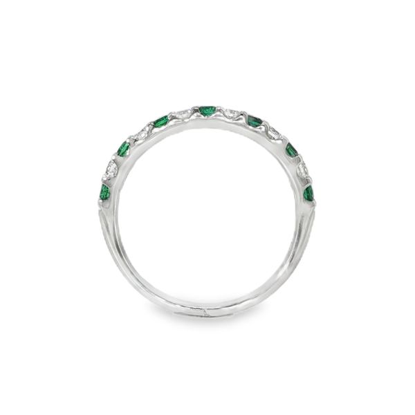 Emerald and Diamond Band Image 2 Baxter's Fine Jewelry Warwick, RI