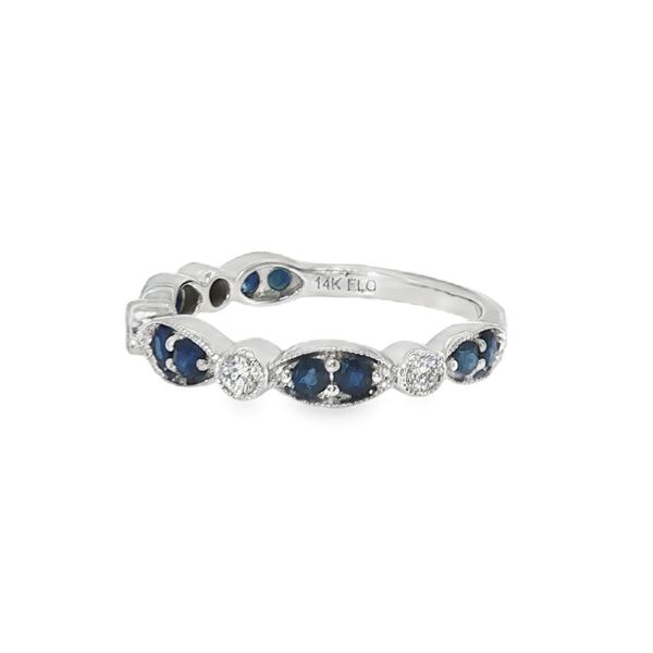 Sapphire and Diamond Band Image 2 Baxter's Fine Jewelry Warwick, RI