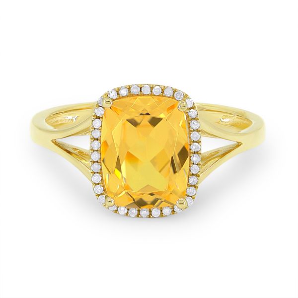 Citrine and Diamond Halo Ring Baxter's Fine Jewelry Warwick, RI