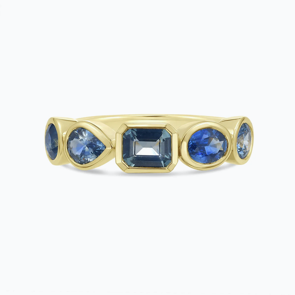 Montana Sapphire Mix Bezel Band Baxter's Fine Jewelry Warwick, RI