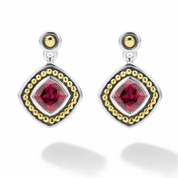 Rhodolite Garnet Drop Earrings Image 2 Baxter's Fine Jewelry Warwick, RI