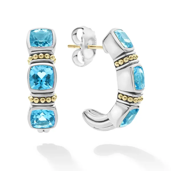 Swiss Blue Topaz Hoop Earrings Baxter's Fine Jewelry Warwick, RI