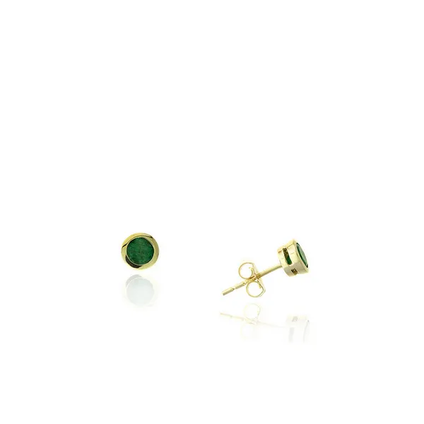 Emerald Bezel Stud Earrings Baxter's Fine Jewelry Warwick, RI
