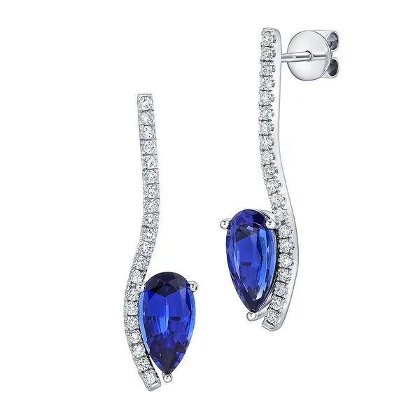 Lab Created Blue Sapphire Earrings Baxter's Fine Jewelry Warwick, RI