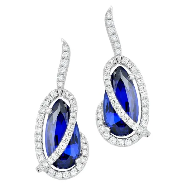 Lab Created Blue Sapphire Earrings Baxter's Fine Jewelry Warwick, RI