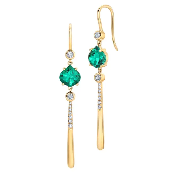 Lab Created Emerald Earrings Baxter's Fine Jewelry Warwick, RI
