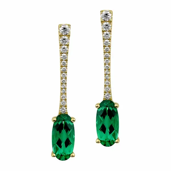 Lab Created Emerald Earrings Baxter's Fine Jewelry Warwick, RI