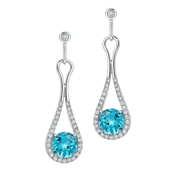 Lab Created Paraiba Spinel Earrings Baxter's Fine Jewelry Warwick, RI