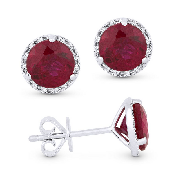 Created Ruby Stud Earrings Baxter's Fine Jewelry Warwick, RI