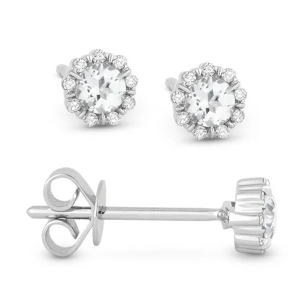 White Topaz Stud Earrings Baxter's Fine Jewelry Warwick, RI