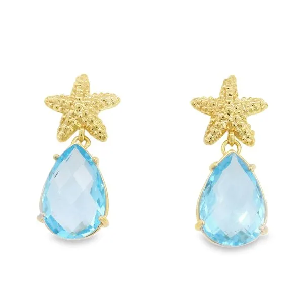 Blue Topaz Starfish Earrings Baxter's Fine Jewelry Warwick, RI