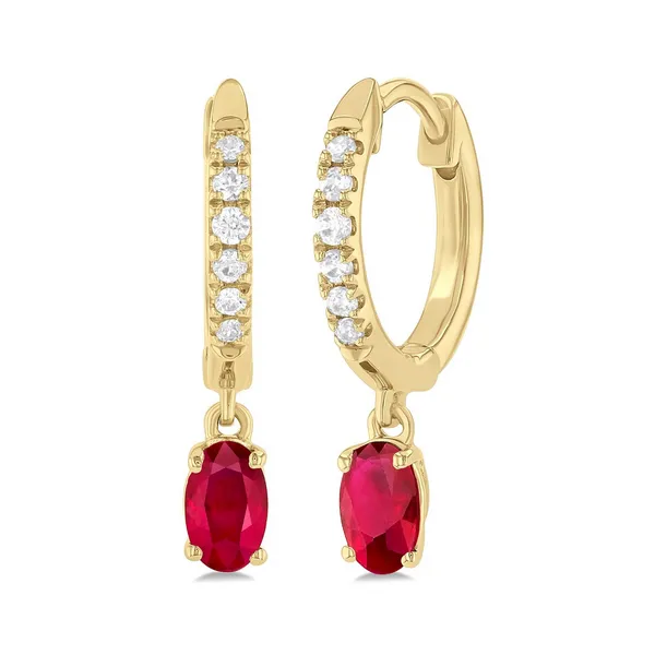 Ruby and Diamond Drop Earrings Baxter's Fine Jewelry Warwick, RI
