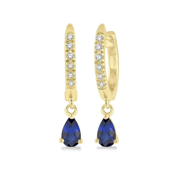 Blue Sapphire and Diamond Drop Earrings Baxter's Fine Jewelry Warwick, RI