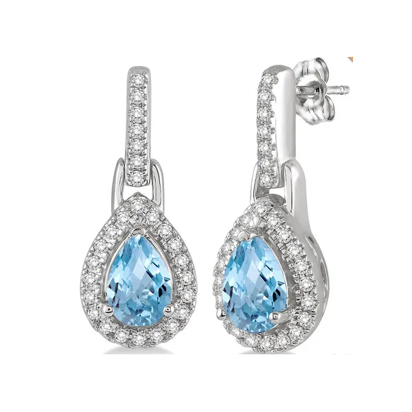 Aquamarine and Diamond Earrings Baxter's Fine Jewelry Warwick, RI