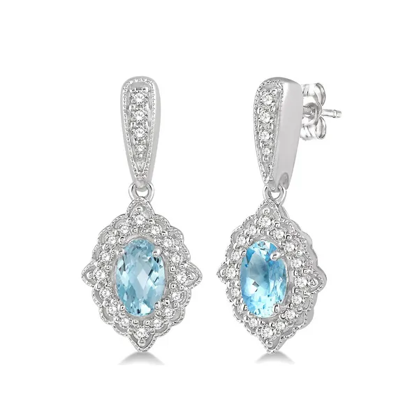 Aquamarine and Diamond Earrings Baxter's Fine Jewelry Warwick, RI
