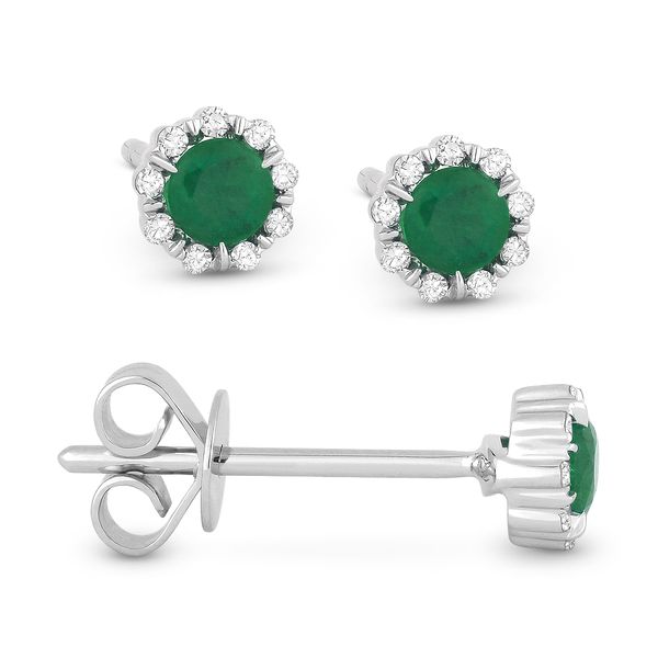 Emerald and Diamond Stud Earrings Baxter's Fine Jewelry Warwick, RI