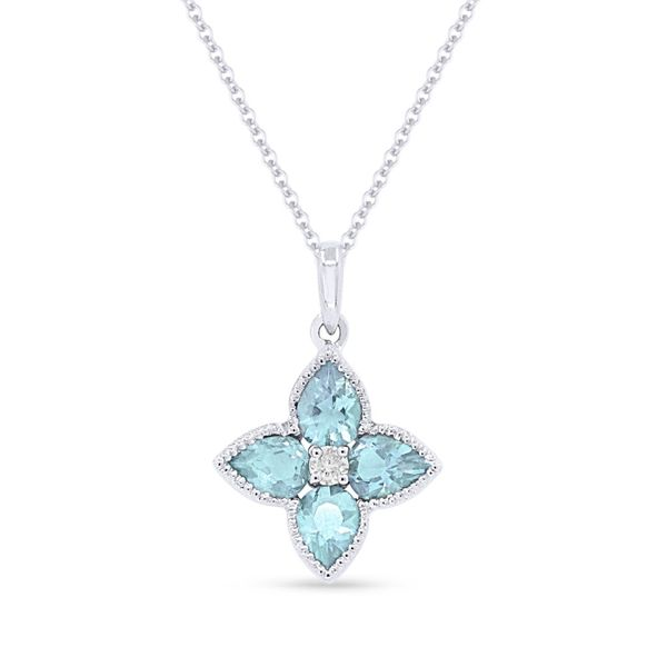 White Gold Blue Topaz Necklace Baxter's Fine Jewelry Warwick, RI