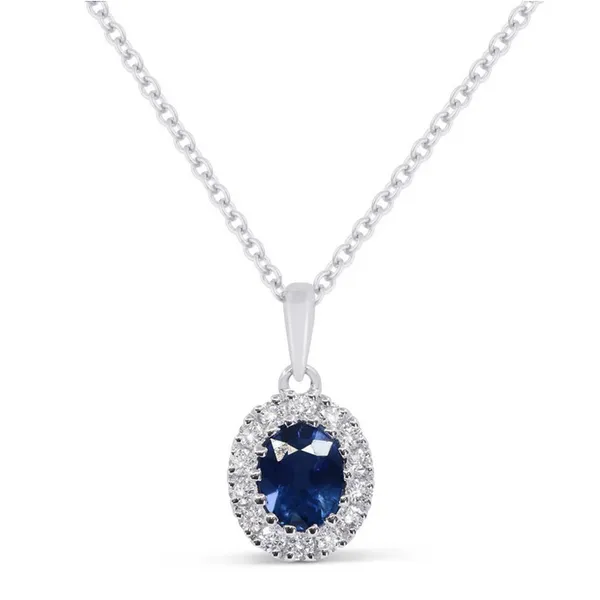 Blue Sapphire and Diamond Pendant similar item image