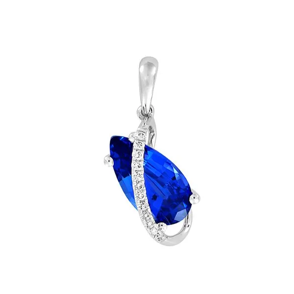 Lab Created Blue Sapphire Pendant