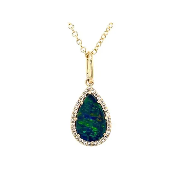 Black Opal and Diamond Pendant Baxter's Fine Jewelry Warwick, RI
