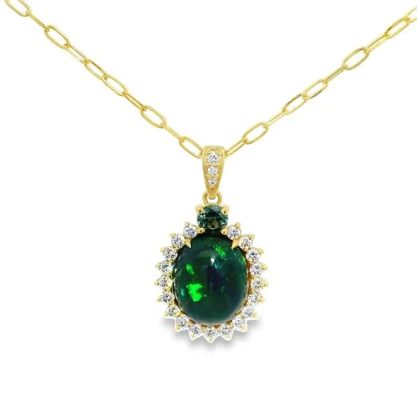 Black Opal Pendant Image 2 Baxter's Fine Jewelry Warwick, RI