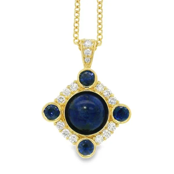 Lapis and Diamond Pendant thumb image 1
