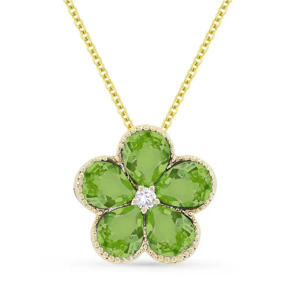 Peridot Flower Pendant