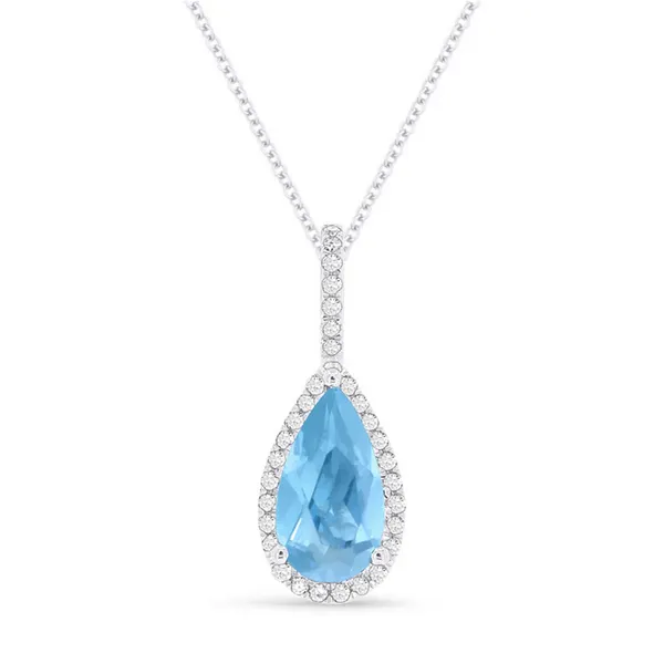 Blue Topaz Drop Necklace Baxter's Fine Jewelry Warwick, RI