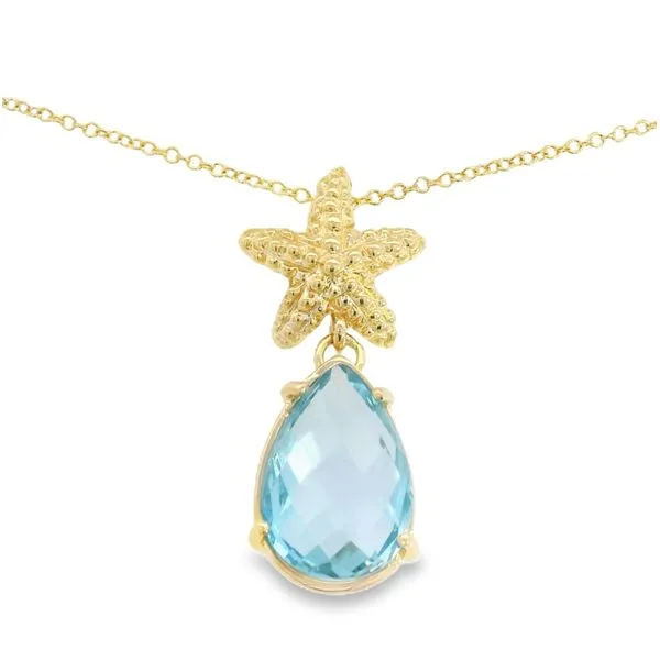 Blue Topaz Starfish Necklace Baxter's Fine Jewelry Warwick, RI