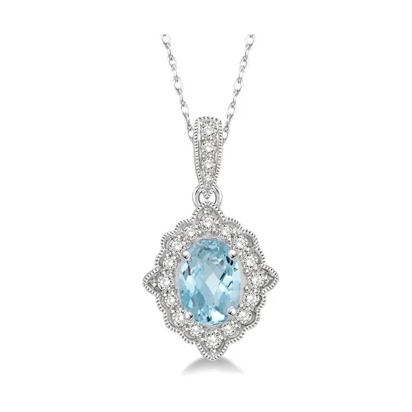 Aquamarine and Diamond Pendant Baxter's Fine Jewelry Warwick, RI