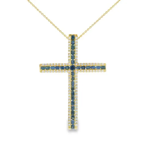 Diamond and Sapphire Cross Baxter's Fine Jewelry Warwick, RI