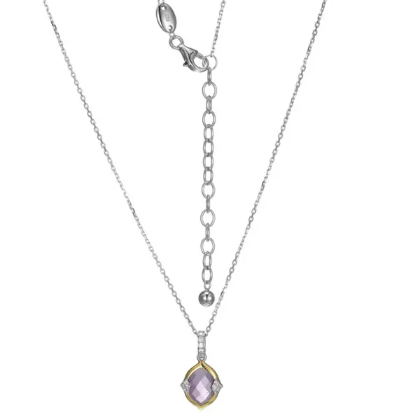Sterling Silver Amethyst CZ Pendant Baxter's Fine Jewelry Warwick, RI