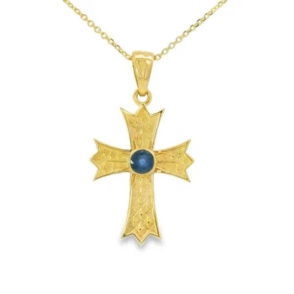 Small Celestial Sapphire Armenian Cross Baxter's Fine Jewelry Warwick, RI