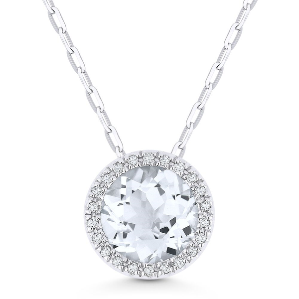 White Gold White Topaz Necklace Baxter's Fine Jewelry Warwick, RI