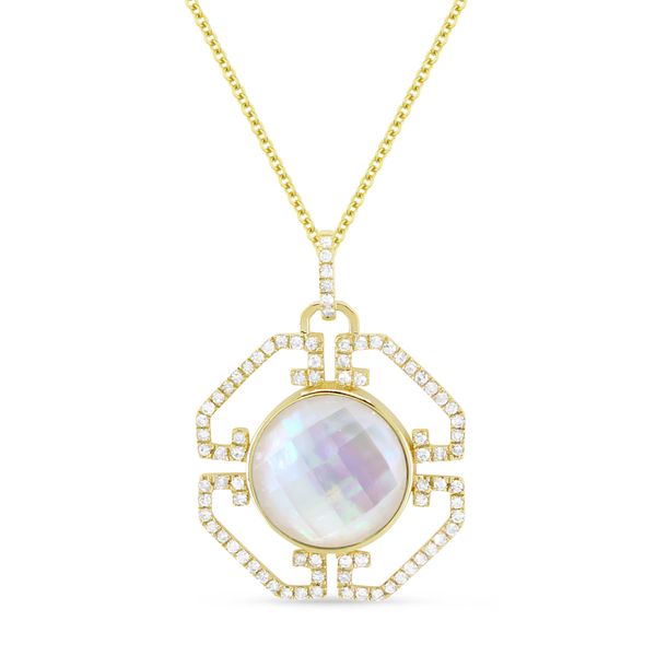 Mother of Pearl and Diamond Pendant Baxter's Fine Jewelry Warwick, RI