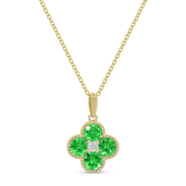 Green Garnet and Diamond Pendant Baxter's Fine Jewelry Warwick, RI