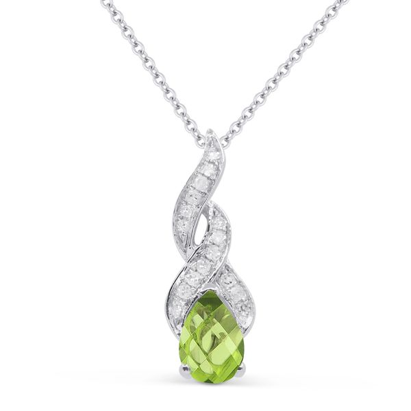 Peridot and Diamond Drop Pendant Baxter's Fine Jewelry Warwick, RI