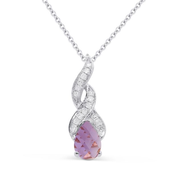 Amethyst and Diamond Drop Pendant Baxter's Fine Jewelry Warwick, RI