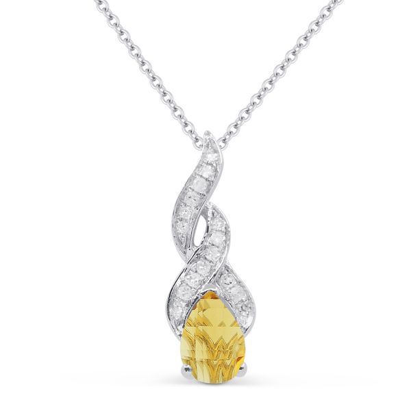 Citrine and Diamond Drop Pendant Baxter's Fine Jewelry Warwick, RI