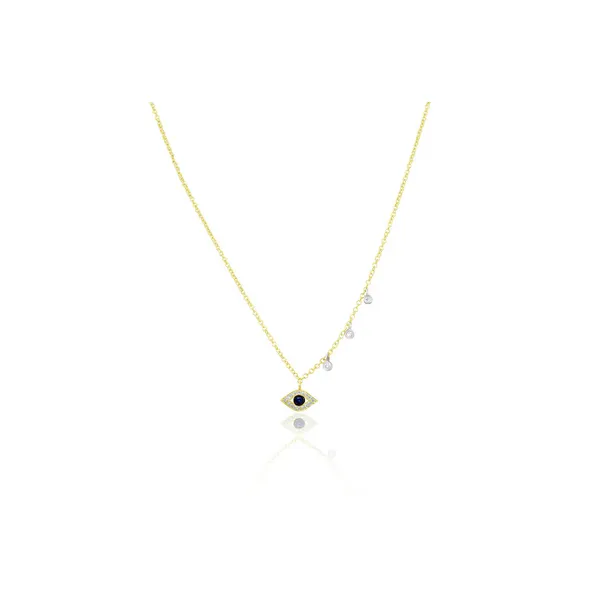 Evil Eye Sapphire and Diamond Charm Necklace Baxter's Fine Jewelry Warwick, RI
