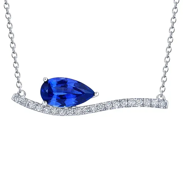 Lab Created Blue Sapphire Necklace Baxter's Fine Jewelry Warwick, RI