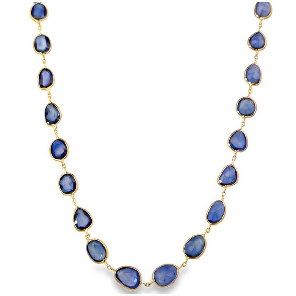 Blue Sapphire Slice Necklace Baxter's Fine Jewelry Warwick, RI