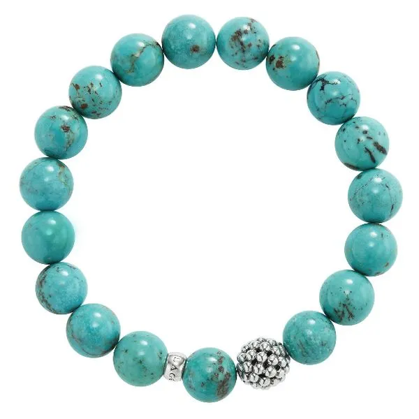 10mm Turquoise Bead Bracelet thumb image 2