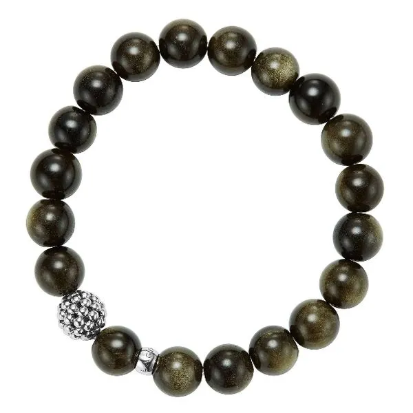 Golden Obsidian 10mm Beaded Bracelet thumb image 2