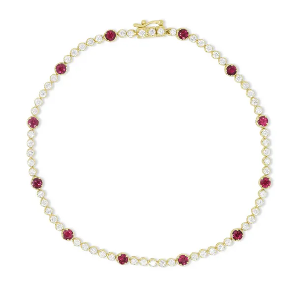 Ruby and Diamond Tennis Bracelet