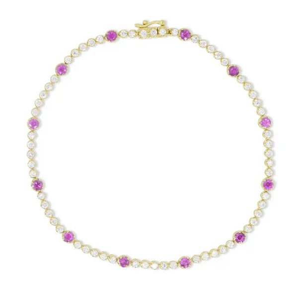 Pink Sapphire and Diamond Tennis Bracelet Baxter's Fine Jewelry Warwick, RI