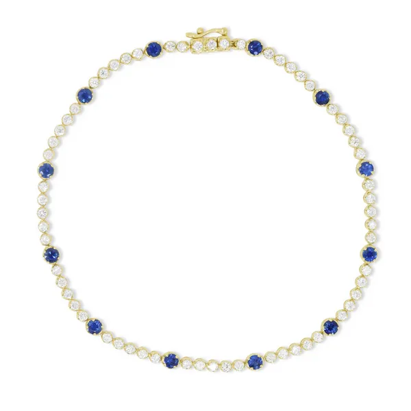 Blue Sapphire and Diamond Tennis Bracelet Baxter's Fine Jewelry Warwick, RI