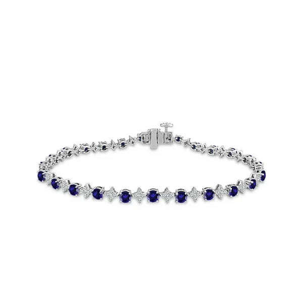Blue Sapphire and Diamond Tennis Bracelet Baxter's Fine Jewelry Warwick, RI